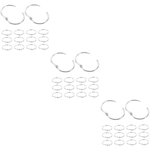 HOMSFOU 3 Sätze Teiliges Metallringe Buchbinderinge Robuste Binder Ringe Für Loseblatt Scrapbooking Und Diy Projekte Für Notizen Und Karten 20 Stück * 3 HOMSFOU 3 Sätze Teiliges Metallringe Buchbinderinge Robuste Binder Ringe Für Loseblatt Scrapbooking Und Diy Projekte Für Notizen Und Karten 20 Stück * 3 von HOMSFOU