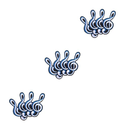 HOMSFOU 3 Sätze Teiliges Musiknoten Muster Stoffpatches Bügel Patches Für Kleidung Taschen Hüte Schuhe Cartoon Design Für Diy Dekoration Und Reparatur 4 Stück * 3 von HOMSFOU