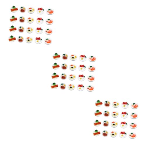 HOMSFOU 3 Sätze Teiliges Niedliche Simulation Lebensmittel Charms Harz Dekorationszubehör Für Diy Handyhüllen Vielseitige Langlebige Bastelmaterialien Für Projekte 20 Stück * 3 von HOMSFOU