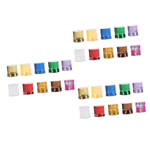 HOMSFOU 3 Sätze Teiliges Runde Glitzerpailletten Mischfarben Für Diy Kleidung Bastelarbeiten Schmuckherstellung Und Dekoration Vielseitig Einsetzbar 10 Stück * 3 von HOMSFOU