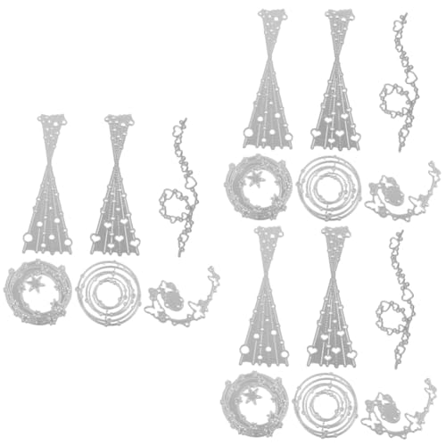 HOMSFOU 3 Sätze Teiliges Schablonenset Für Kartenherstellung Metall Schneideformen Für Diy Bastelprojekte Vielseitige Stanzformen Zur Kreativen Gestaltung Von Alben Und 6 Stücke * 3 von HOMSFOU
