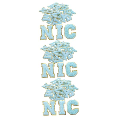 HOMSFOU 3 Sätze Teiliges Set Goldrand Stickerei Patches Buchstaben Patches Für Kleidung Taschen Und Hüte Dekorative Und Reparierende Aufnäher Zum Selbermachen Für Diy 26 Stücke * 3 von HOMSFOU