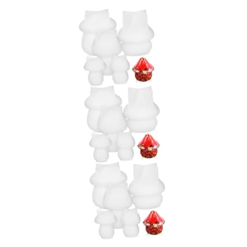 HOMSFOU 3 Sätze Teiliges Silikonformen Für Diy Pilzbehälter Hochwertige Gießformen Für Epoxidharz Leichte Langlebige Silikonmolds Für Bastelprojekte Und Aufbewahrung Von 5 Stück * 3 von HOMSFOU