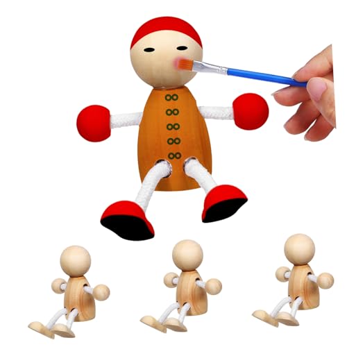 HOMSFOU 3 Sätze Teiliges Unbemalter Holzfiguren Zum Bemalen Diy Malerei Holzpuppen Für Bastelprojekte Pädagogisches Für Tischdekoration Und Kunsthandwerk 4 Stück * 3 HOMSFOU 3 Sätze Teiliges Unbemalter Holzfiguren Zum Bemalen Diy Malerei Holzpuppen Für Bastelprojekte Pädagogisches Für Tischdekoration Und Kunsthandwerk 4 Stück * 3 von HOMSFOU