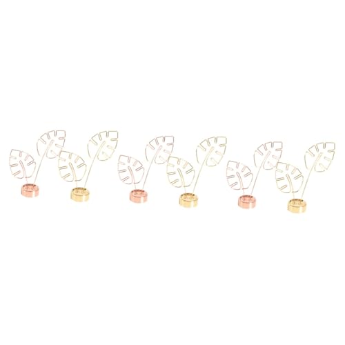 HOMSFOU 3 Sätze Tischkartenhalter Foto Clips Memo Clip Für Notizen Bilder Und Karten Metallständer Roségold Und Gold Für Hochzeiten Geburtstagsfeiern Und 2 Stücke * 3 von HOMSFOU