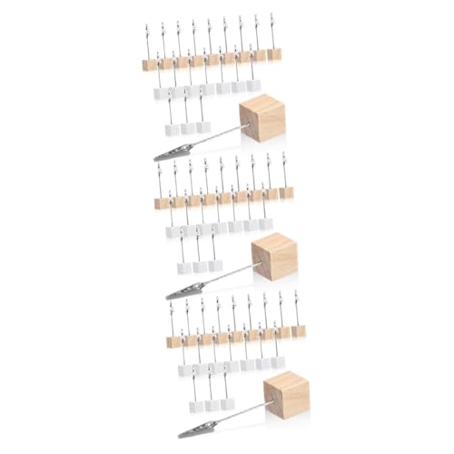 HOMSFOU 3 Sätze Tischkartenhalter Mit Clips Natur Robuste Fotohalter Für Büro Hochzeit Party Und Zuhause Vielseitige Memo Und Kartenständer Für Kreative Dekoration 20 Stück * 3 von HOMSFOU