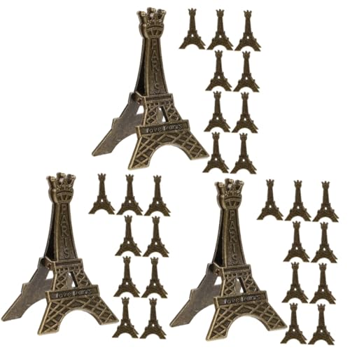 HOMSFOU 3 Sätze Tischnummernhalter Vintage Eiffelturm Kartenhalter Für Hochzeiten Partys Und Events Stabiler Memo Clip Für Namenskarten Notizen Und Bilder 10 Stück * 3 von HOMSFOU