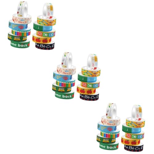 HOMSFOU 3 Sätze Transparente Klebebandstreifen Auf Rolle Wiederverwendbar Abdeckband Dekoratives Klebeband Anime Scrapbooking Zubehör Dekoration Niedlich 12 Rollen * 3 von HOMSFOU