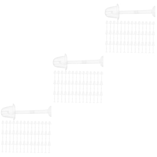 HOMSFOU 3 Sätze Transparente Ohrstecker Mit Sicherheitsverschlüssen Für Diy Schmuckherstellung Und Sportliche Aktivitäten Leicht Und Praktisch Für Anfänger Und Profis 300 Stück * 3 von HOMSFOU