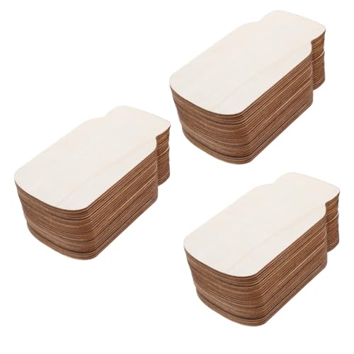 HOMSFOU 3 Sätze Unbemalte Holzscheiben Dekorative Diy Holzscheiben Mason Jar Form Für Hochzeiten Partys Und Kreative Bastelprojekte 24 Stück * 3 von HOMSFOU