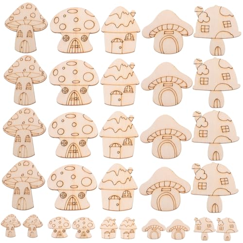 HOMSFOU 3 Sätze Unvollendete Holzscheiben Pilzform Diy Holzhandwerk Für Bastelprojekte Und Dekoration Für Rustikale Kunstwerke Und Geschenkanhänger 50 Stück * 3 HOMSFOU 3 Sätze Unvollendete Holzscheiben Pilzform Diy Holzhandwerk Für Bastelprojekte Und Dekoration Für Rustikale Kunstwerke Und Geschenkanhänger 50 Stück * 3 von HOMSFOU