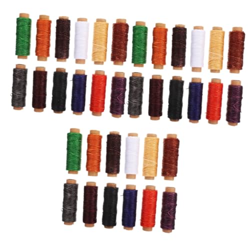 HOMSFOU 3 Sätze Wachsfaden Set Nähzubehör Für Diy Lederhandwerk Geeignet Für Haushaltsnähprojekte Langlebig Und Einfach Zu Verwenden 12 Rollen * 3 von HOMSFOU