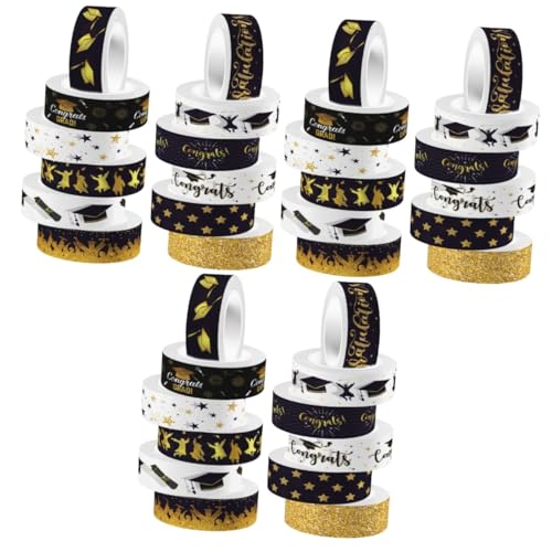 HOMSFOU 3 Sätze Washi Tape Dekorateure Tagebuchband Farbig Klebeband Für Scrapbooking Abschlussschalbenbuchaufkleber Scrapbooking -vorräte Flüsterpapier 12 Rollen * 3 von HOMSFOU