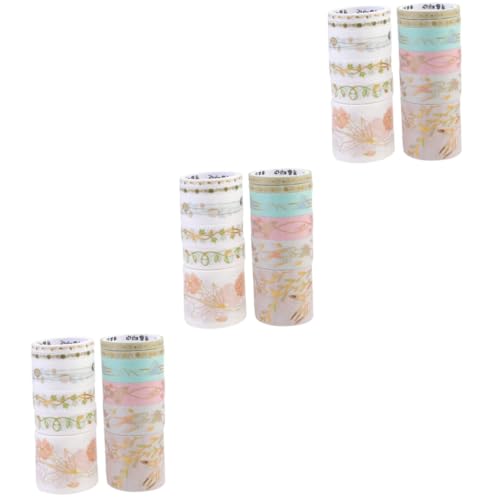 HOMSFOU 3 Sätze Washi Tape Dekorative Klebebänder Für Scrapbooking Journaling Und Diy Projekte Hochwertigem Washi Papier Für Kalender Und Mehr 12 Stück * 3 von HOMSFOU