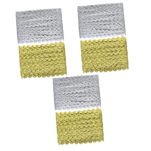 HOMSFOU 3 Sätze Wellige Spitze Hochzeit Geflochtene Verkleidung Zum Nähen Flechten Natürlich Basteln Trimmen Zopfbesatz Diy -kleidungsverkleidung Metallgeflechtbesatz Links 2 Rollen * 3 HOMSFOU 3 Sätze Wellige Spitze Hochzeit Geflochtene Verkleidung Zum Nähen Flechten Natürlich Basteln Trimmen Zopfbesatz Diy -kleidungsverkleidung Metallgeflechtbesatz Links 2 Rollen * 3 von HOMSFOU