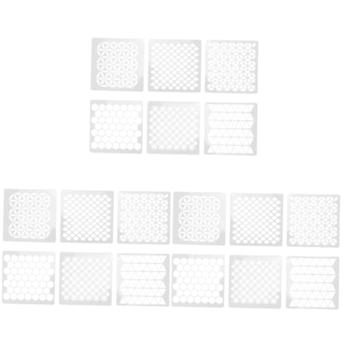 HOMSFOU 3 Sets geometrische Schablonen für Wandkunst, langlebige Sprühschablonen für kreative DIY-Projekte, einfach zu verwenden und wiederverwendbar, Wandmalerei-Schablonen, weißes Design, 6 Stück x von HOMSFOU