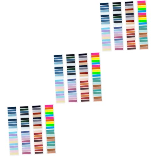 HOMSFOU 3 Stück 8 Transparente Haftnotiz Anmerkung Registerkarten Zum Kommentieren Kompakte Klebelaschen Wiederverwendbar Buchregisterkarten Pads Tab Das Haustier Colorful von HOMSFOU
