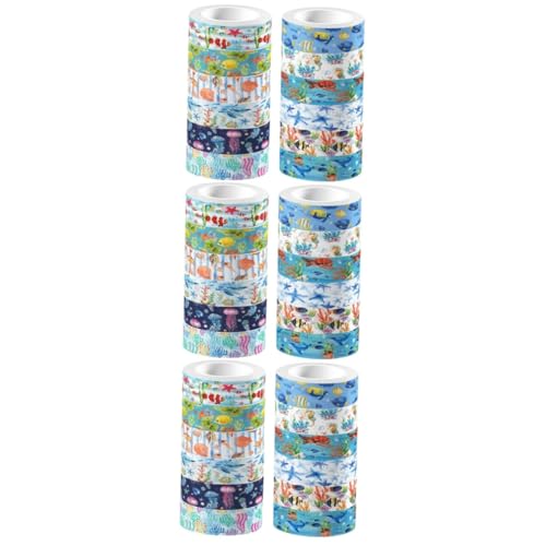 HOMSFOU 3 Stück Abdeckband geschenkverpackung bastelbedarf Klebeband Transparentes Washi Tape thematisiert Aufkleber-Scrapbooking Schrott nautisches Washi-Tape Stempel-Briefband-Aufkleber HOMSFOU 3 Stück Abdeckband geschenkverpackung bastelbedarf Klebeband Transparentes Washi Tape thematisiert Aufkleber-Scrapbooking Schrott nautisches Washi-Tape Stempel-Briefband-Aufkleber von HOMSFOU