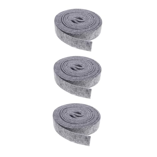 HOMSFOU 3 Stück Band Für Baumschmuck Band Zum Basteln Textilbänder Ornamentband Filzband Für Blumen Bänder Zum Basteln Klebeband DIY Grau von HOMSFOU