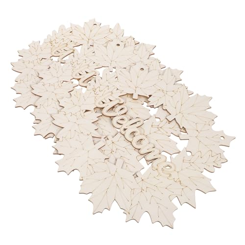 HOMSFOU 3 Stück Blanko Ahornblatt Holzkranz mit Kordel DIY Malbare Weihnachtsanhänger für Bastelprojekte und Natürliche Festtagsdekoration HOMSFOU 3 Stück Blanko Ahornblatt Holzkranz mit Kordel DIY Malbare Weihnachtsanhänger für Bastelprojekte und Natürliche Festtagsdekoration von HOMSFOU