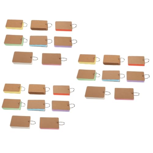 HOMSFOU 3 Stück Bücher Flashkarten mit Ringbindung Diy Leere Farbige Englisch Wortkarten Karten pro Farbe für Notizen und Vokabeltraining HOMSFOU 3 Stück Bücher Flashkarten mit Ringbindung Diy Leere Farbige Englisch Wortkarten Karten pro Farbe für Notizen und Vokabeltraining von HOMSFOU
