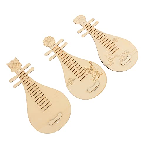 HOMSFOU 3 Stück DIY Holzlaute für Teiliges Musikinstrument Fördert Kreativität Musikalische DIY Maloptionen für Frühkindliche Bildung Gemeinsames Basteln von HOMSFOU