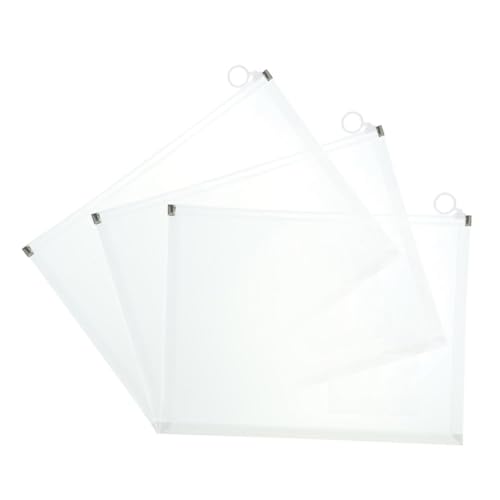 HOMSFOU 3 Stück Dokumententaschen mit Druckknopfverschluss Transparente Aufbewahrung für Büro Schule und Zuhause für Belege Notizen und Karten HOMSFOU 3 Stück Dokumententaschen mit Druckknopfverschluss Transparente Aufbewahrung für Büro Schule und Zuhause für Belege Notizen und Karten von HOMSFOU
