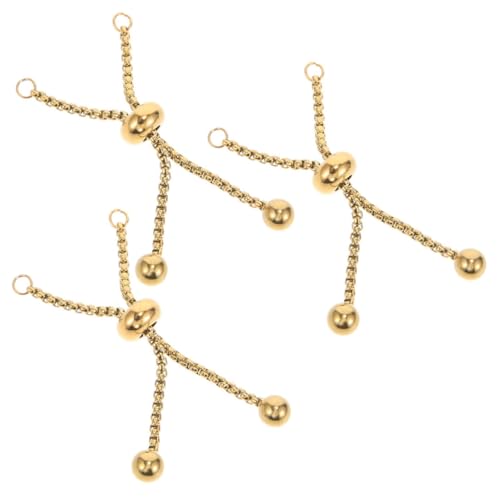 HOMSFOU 3 Stück Einstellbare Armband Verlängerungskette Teiliges Goldfarbene Schmuckzubehör für DIY Schmuckherstellung und Verstellbare Handgelenksketten HOMSFOU 3 Stück Einstellbare Armband Verlängerungskette Teiliges Goldfarbene Schmuckzubehör für DIY Schmuckherstellung und Verstellbare Handgelenksketten von HOMSFOU