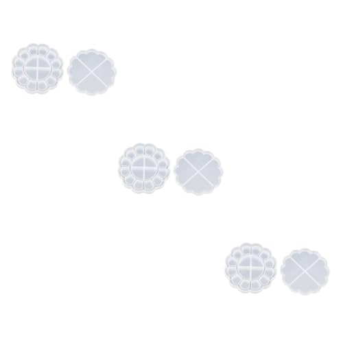 HOMSFOU 3 Stück Epoxidharz Silikonform für Schmuckkästchen mit Diy Blüten Design Aufbewahrungsschale Wiederverwendbare Gießform für Bastelprojekte von HOMSFOU