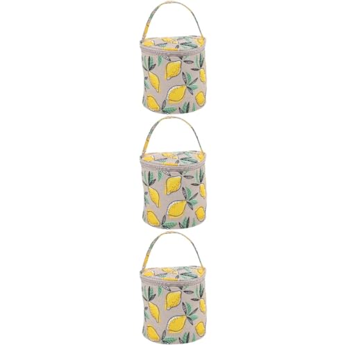 HOMSFOU 3 Stück Gestrickte Aufbewahrungstasche groß Taschenorganisator gehäkelte Tasche für Stricken Strickspeicher Garnsack Garnorganisator Gehäkelte Reisetasche Vlies von HOMSFOU