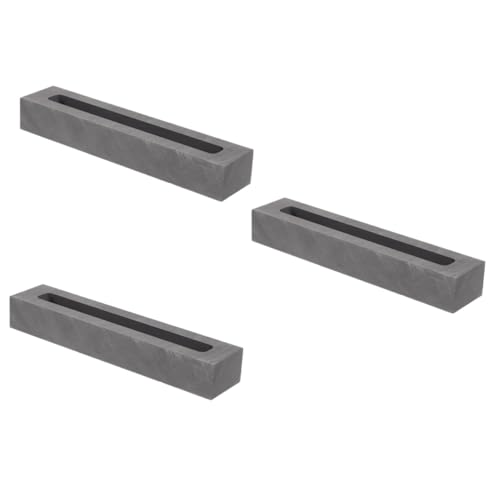 HOMSFOU 3 Stück Graphit Gießform für Metallverarbeitung Schmelzform zum Gießen von Gold Silber Kupfer Aluminium Hochtemperaturbeständig Platzsparend für Hobby und Industriewerkstätten von HOMSFOU
