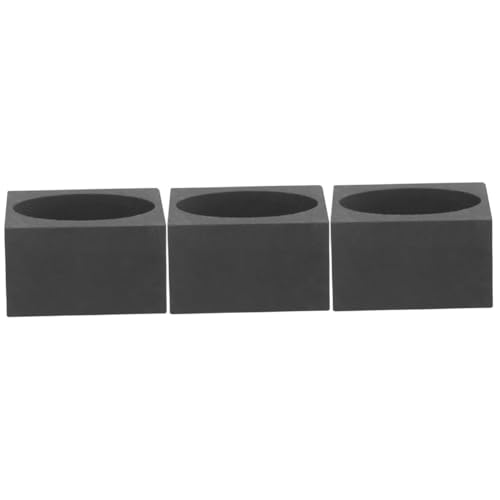 HOMSFOU 3 Stück Graphit Gussform für Gold und Silber Herzform Hochtemperaturbeständig Langlebig für Schmuckherstellung Metallguss Unterrichtszwecke von HOMSFOU