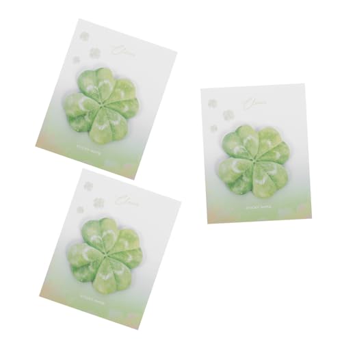 HOMSFOU 3 Stück Haftnotiz mit vierblättrigem Kleeblatt St. Patricks Day selber machen Beachten Sie Pads st. Patricks Day Gastgeschenke St Patrick Aufkleber Papier Green HOMSFOU 3 Stück Haftnotiz mit vierblättrigem Kleeblatt St. Patricks Day selber machen Beachten Sie Pads st. Patricks Day Gastgeschenke St Patrick Aufkleber Papier Green von HOMSFOU