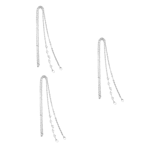HOMSFOU 3 Stück Handy Lanyard Taschen Handtasche Kette Schlüssel Herstellung Zubehör Ersatz Tasche verlängerte Kette Schultergurt selber machen Handy-Lanyard Metall Silver HOMSFOU 3 Stück Handy Lanyard Taschen Handtasche Kette Schlüssel Herstellung Zubehör Ersatz Tasche verlängerte Kette Schultergurt selber machen Handy-Lanyard Metall Silver von HOMSFOU