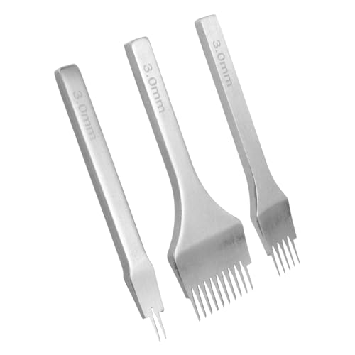 HOMSFOU 3 Stück Lederlocher Set Teiliges Werkzeug für Lederarbeiten Handwerkzeug für Präzises Lochen für Diy Lederprojekte Klingen Zähne Ergonomisches Design HOMSFOU 3 Stück Lederlocher Set Teiliges Werkzeug für Lederarbeiten Handwerkzeug für Präzises Lochen für Diy Lederprojekte Klingen Zähne Ergonomisches Design von HOMSFOU