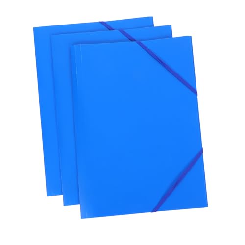 HOMSFOU 3 Stück Mappe bürobedarf organizer Dokumentenhalter Reiseakten-Organizer Folio-Dokument-Organizer Dokument Organizer Ordner Ordner-Organizer für den Schreibtisch Plastik Blue von HOMSFOU