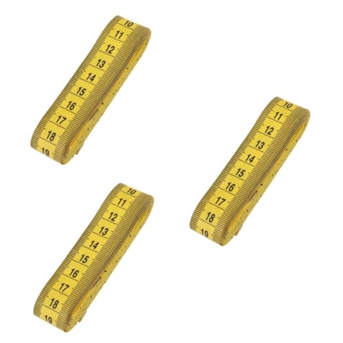 HOMSFOU 3 Stück Maßband Doppelskala Maßband Flexibles Lineal Gelb für Nähen Basteln Präzises von Stoffen HOMSFOU 3 Stück Maßband Doppelskala Maßband Flexibles Lineal Gelb für Nähen Basteln Präzises von Stoffen von HOMSFOU