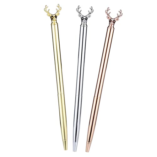 HOMSFOU 3 Stück Metall Kugelschreiber im Geweih Design Einzigartige Stifte für Schule Büro Leichte und Tragbare Schreibwaren für und Kreative Projekte HOMSFOU 3 Stück Metall Kugelschreiber im Geweih Design Einzigartige Stifte für Schule Büro Leichte und Tragbare Schreibwaren für und Kreative Projekte von HOMSFOU