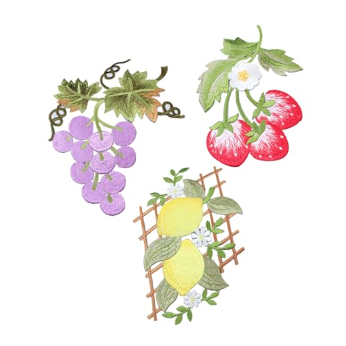 HOMSFOU 3 Stück Obst-Stickerei-Patch Flicken für Kleidung gestickte Aufnäher gestickte Fruchtflecken Tuch hüpfen schneidbare Patches DIY -Handwerksvorräte Stoff HOMSFOU 3 Stück Obst-Stickerei-Patch Flicken für Kleidung gestickte Aufnäher gestickte Fruchtflecken Tuch hüpfen schneidbare Patches DIY -Handwerksvorräte Stoff von HOMSFOU