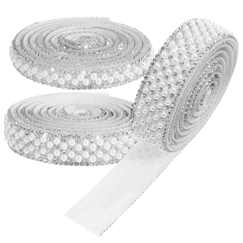 HOMSFOU 3 Stück Perlen-strassstreifen Basteln Handwerk Bling Strassband Perlenaufkleber Funkelnd Herstellung Trimmen Farbe Dekoration Perlenverkleidung Verzierungen Für Drinnen Glas HOMSFOU 3 Stück Perlen-strassstreifen Basteln Handwerk Bling Strassband Perlenaufkleber Funkelnd Herstellung Trimmen Farbe Dekoration Perlenverkleidung Verzierungen Für Drinnen Glas von HOMSFOU