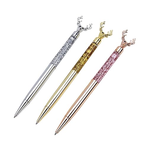 HOMSFOU 3 Stück Reindeer Kugelschreiber aus Metall Weihnachtsgeschenk für Schüler Glatter Schreibfluss Tragbar und Vielseitig Einsetzbar für Büro und Freizeit HOMSFOU 3 Stück Reindeer Kugelschreiber aus Metall Weihnachtsgeschenk für Schüler Glatter Schreibfluss Tragbar und Vielseitig Einsetzbar für Büro und Freizeit von HOMSFOU