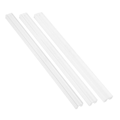 HOMSFOU 3 Stück Reißverschlusskleberlehrer Zipper -Abstandshalter Shim Ledercraft -Ausrüstung Reißverschluss Platzierung Herrscher Ledernähtewerkzeug Acryl Transparent von HOMSFOU