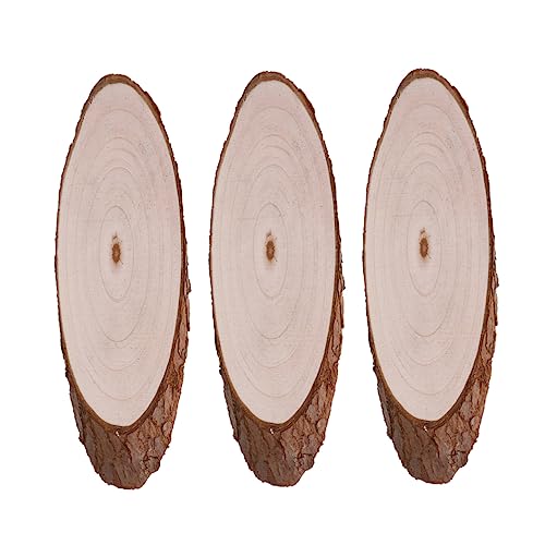 HOMSFOU 3 Stück Runde Stücke Handwerk Wand Weihnachtsdekoration Weihnachtsbaumausschnitte Weihnachten Material Protokoll Malbrett Hölzernes Zeichenbrett Dekorative Massivholzplatte Bambus von HOMSFOU