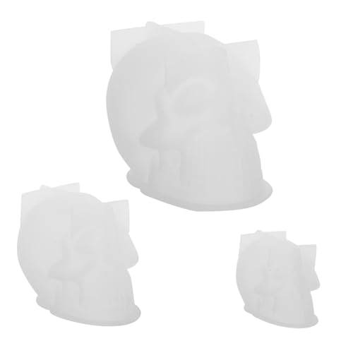 HOMSFOU 3 Stück Schädelform Gießformen für Seife 3D-Gussformen Skelettformen aus Harz Skelettkerzenformen Schädel-Schlüsselanhänger-Dekor Wohnkulturformen Wachsschmelzformen Kieselgel Weiß HOMSFOU 3 Stück Schädelform Gießformen für Seife 3D-Gussformen Skelettformen aus Harz Skelettkerzenformen Schädel-Schlüsselanhänger-Dekor Wohnkulturformen Wachsschmelzformen Kieselgel Weiß von HOMSFOU