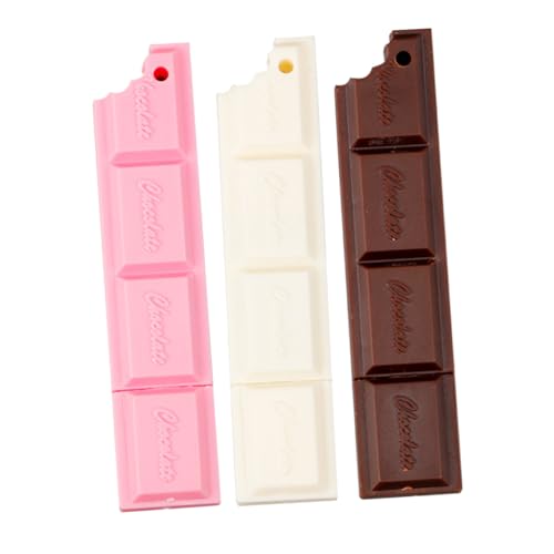 HOMSFOU 3 Stück Schokoladen-kugelschreiber Spaßstifte Für Erwachsene Lebensmittelstift Süßes Stationäres Kawaii Schreibtischzubehör Essen Stifte Ästhetische Stifte Kawaii-stifte Plastik von HOMSFOU