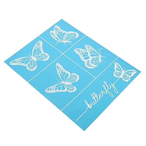 HOMSFOU 3 Stück Selbstklebende Mesh Siebdruck Schablone Waschbare DIY Transfer Vorlage Wiederverwendbar Glatte Oberfläche Langlebiges Material für Malerei Möbel Wanddekoration und von HOMSFOU