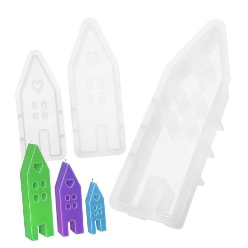 HOMSFOU 3 Stück Silikon Kerzenformen Teiliges Hausform Silikon Gießformen für Kerzenherstellung und Einfache Handhabung Verschiedene Basteln HOMSFOU 3 Stück Silikon Kerzenformen Teiliges Hausform Silikon Gießformen für Kerzenherstellung und Einfache Handhabung Verschiedene Basteln von HOMSFOU