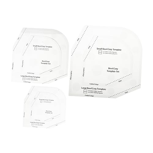 HOMSFOU 3 Stück Teiliges Acryl Nähschablonen für Schüsseln Rutschfest Transparent Diy Patchwork Lineal für Gemütliche Schüsselmatten Einfach zu Bedienen für Heimwerker von HOMSFOU