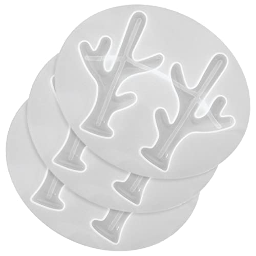 HOMSFOU 3 Stück Teiliges Diy Silikon Geweih Set Antler Formen für Kopfschmuck und Deko Bastelidee für Weihnachtsornamente und Kreative Projekte von HOMSFOU