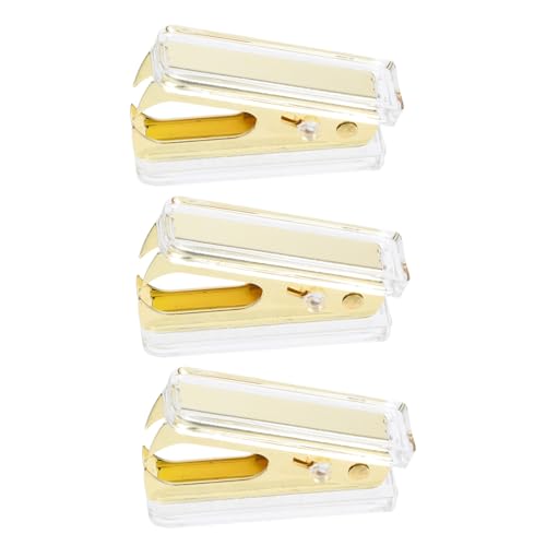 HOMSFOU 3 Stück Teiliges Ergonomisches Heftklammerentferner Transparentem Acryl mit Goldenen Akzenten Handlicher und Leichter Heftklammerzieher für Büro Schule Zuhause und Reisen Modernes HOMSFOU 3 Stück Teiliges Ergonomisches Heftklammerentferner Transparentem Acryl mit Goldenen Akzenten Handlicher und Leichter Heftklammerzieher für Büro Schule Zuhause und Reisen Modernes von HOMSFOU